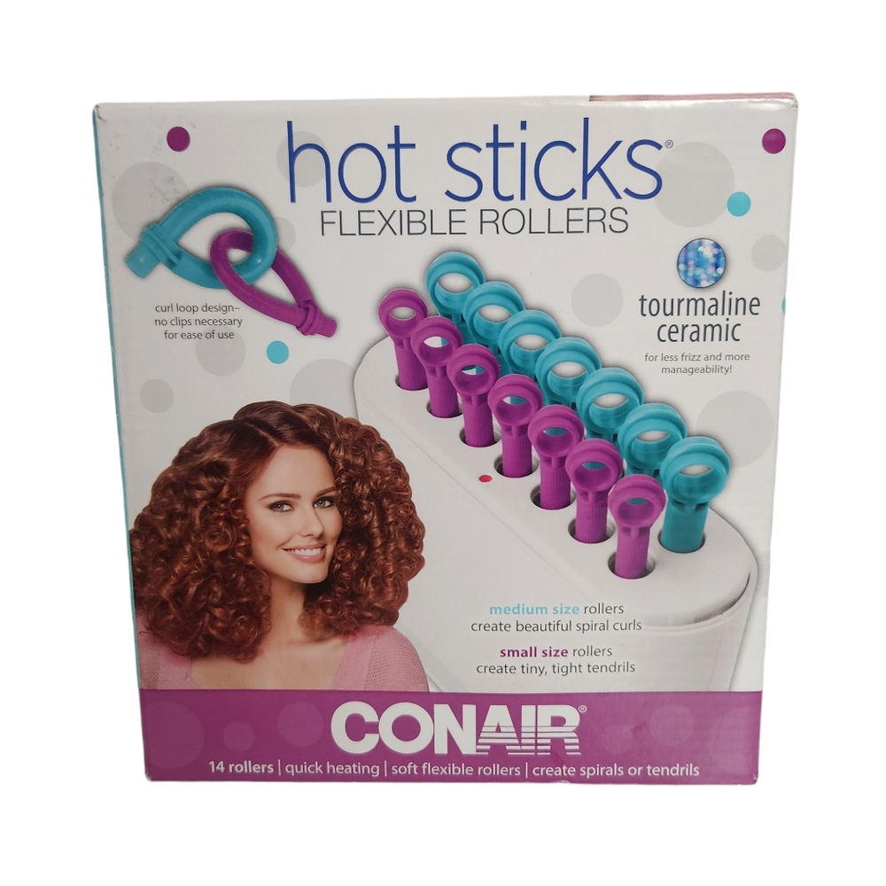 Conair Hot Sticks HairSetter 2014 In Box 14 Curlers Model HS18WR Purple